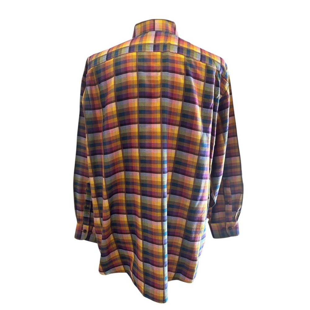 Robert Talbott Xl Multicolor Plaid Button-Up Shir… - image 4